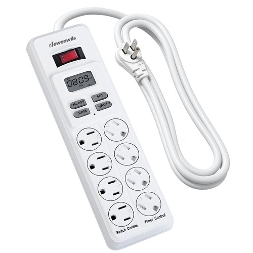 Dewenwils outlet power strip - 8-outlet,